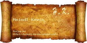Heindl Kevin névjegykártya
